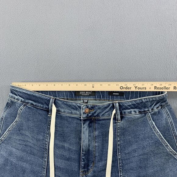Judy Blue Jeans Womens 20W Blue Denim Jogger Drawstring Plus Pockets JB88779 - Picture 9 of 16